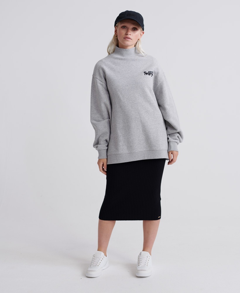 superdry ana high neck sweatshirt