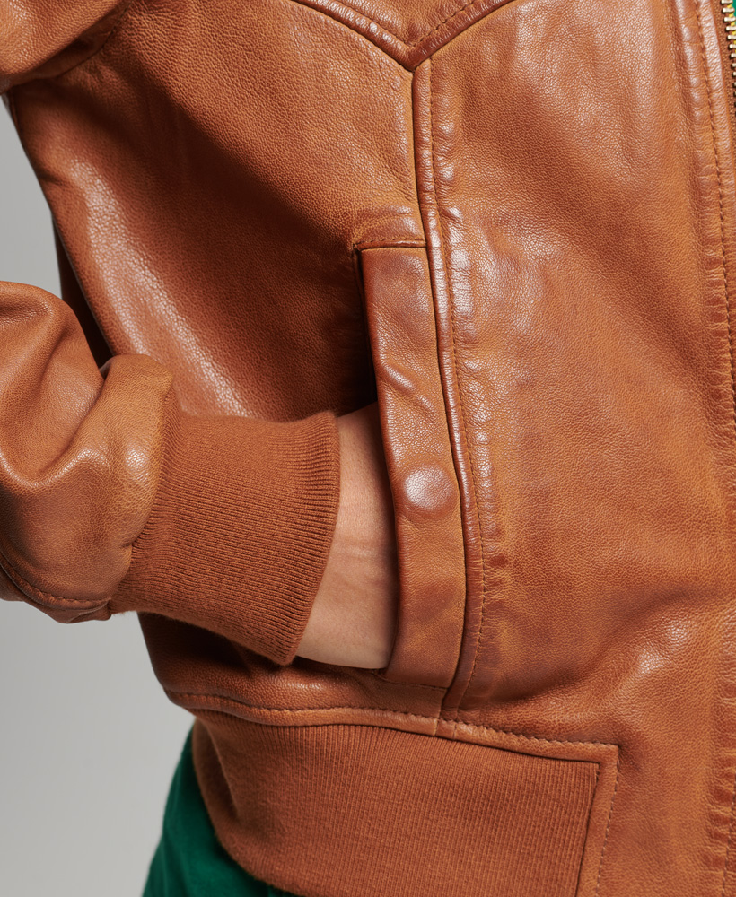 SUPERDRY КУРТКА КОЖАНАЯ
