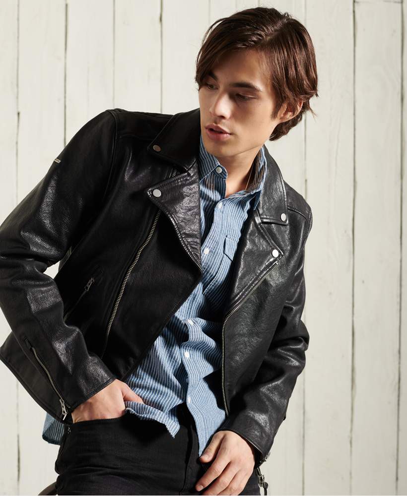 SUPERDRY КУРТКА КОЖАНАЯ