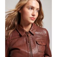 SUPERDRY КУРТКА КОЖАНАЯ