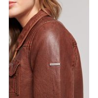 SUPERDRY КУРТКА КОЖАНАЯ