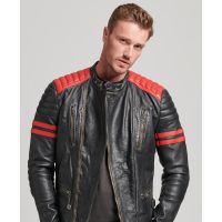SUPERDRY КУРТКА КОЖАНАЯ