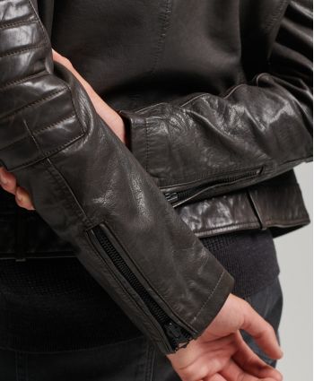 SUPERDRY КУРТКА КОЖАНАЯ