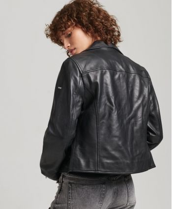 SUPERDRY КУРТКА КОЖАНАЯ