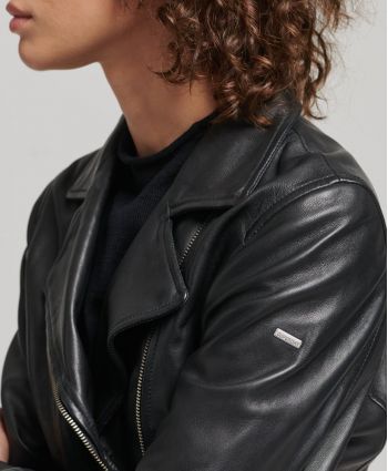 SUPERDRY КУРТКА КОЖАНАЯ